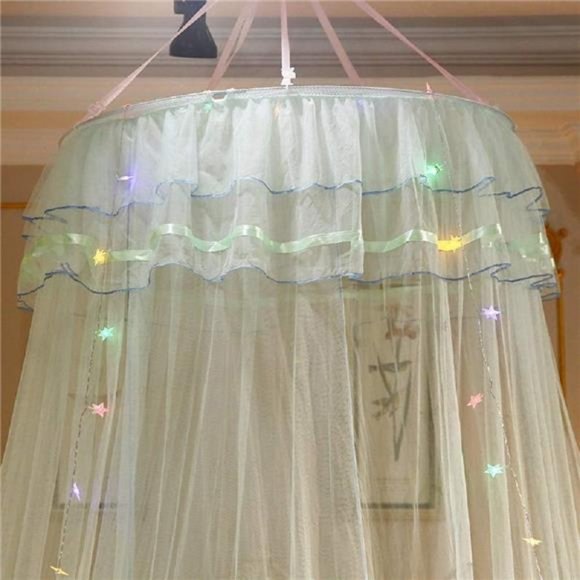 Bed Canopy Lace Mosquito Net for Girls Beds, Unique Princess Play Tent Mesh - Picture 7 of 8